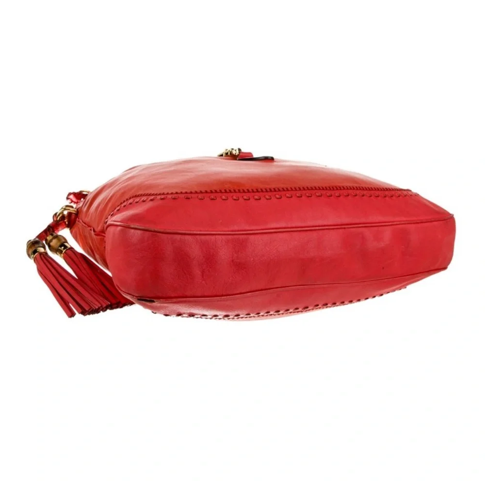 Gucci Red Bamboo Hobo Bag - Picture 4 of 14
